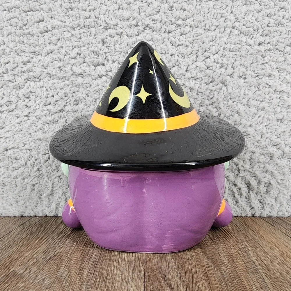 Target‎ Halloween Witch Candy Bowl Sponge Holder Mint Green Purple Celestial Hat